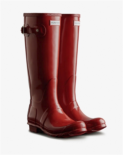 Hunter - Original Tall Gloss Gummistøvler - Military Red